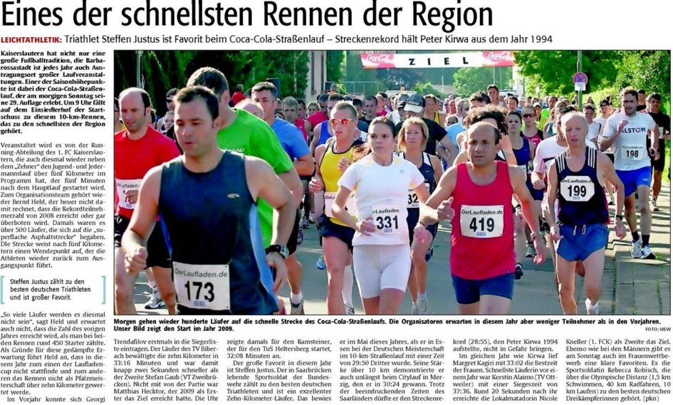 Vorbericht zum Coca-Cola-Straßenlauf